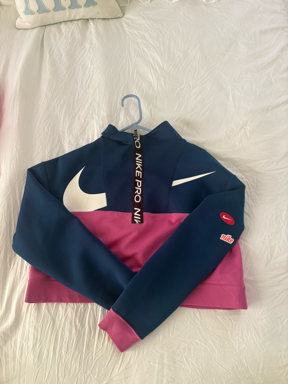 Nike Dri-FIT Pullover in Dark Blue with White Accent